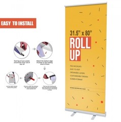Retractable Banner Stand Trade Show Display Carry Bag ( 6 Pcs 33″ x80″)