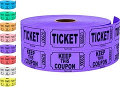 1000 Tacticai Raffle Tickets, A – Double Roll – 1,000 Tickets – Keep – Purple