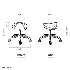 DR.LOMILOMI Saddle Clinic Medical Massage Stool Chair with Large Seat – Open Box