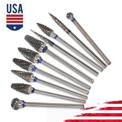 10 Pcs Tungsten Carbide HP Dental Acrylic Bur Drill Coarse Cutter 2.35mm Shank