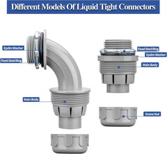 1 Inch 100 FT Liquid-Tight Conduit and Connector Kit Non Metallic Flexible Condu