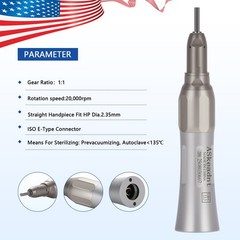 NSK Style Dental Slow Low Speed Straight Handpiece Nose cone E-Type FX65