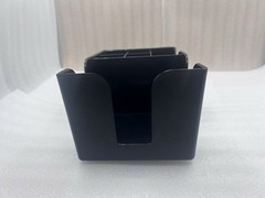 Choice 6-Compartment Bar Caddy Black Plastic Countertop Organizer Napkins Straws