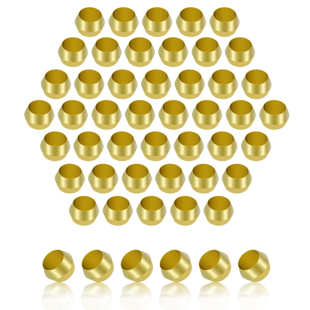 MuHize Brass Compression Ferrules Kit – 50 Pieces 3/8 Inch Inch, 50 pcs