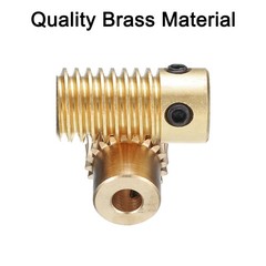 Worm Gear 5mm Wheel Shaft Brass 0.5M 20:1 Reduction Rate Drive Gear Box