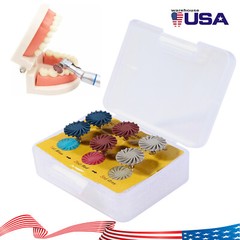 6Pcs Dental Composite Polishing Diamond System RA Disc 14mm Wheel Kit SANDENT po