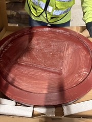 NEW 30″ Round Resin Restaurant Table top 2 Tone Mahogany/cherry with Quick Ship