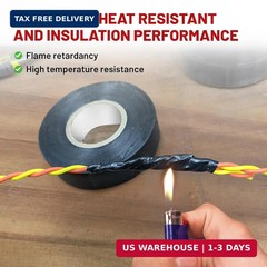 RED WOLF Vinyl Electrical Tape 1/2″-66Ft 3 Pcs, UL CSA Listed PVC Electric Tape