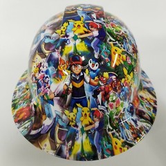 Customized Pyramex Full Brim CARTOON STICKER BOMB hydro dipped Hard Hat