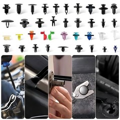 1240PCS Car Retainer Auto Fasteners Body Plastic Trim Clips Pin Rivet Bumper Kit