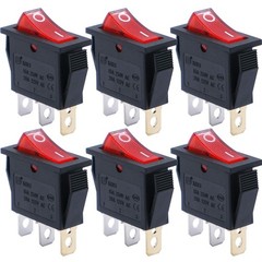 Mxuteuk 3Pcs Waterproof Momentary Rocker Switch (On)/Off/(On), DC 12V 10A Toggle