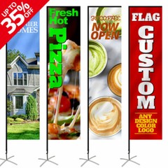 Anley Custom Rectangle Feather Flags Swooper Advertising Banners Flags