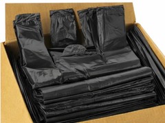 Black T-Shirt Carryout Bags 700 by Poly-America