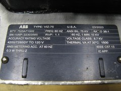 7525A71G02 ABB Electrical Transformer VIZ-75 Ratio 35:1