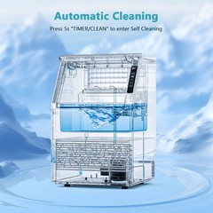 COWSAR Commercial Ice Maker Machine, 80Lbs/24H Stainless Steel Ice Maker 24Lbs
