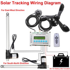 6000N Linear Actuator W/ Solar Tracker Controller DIY Solar Auto Tracking System