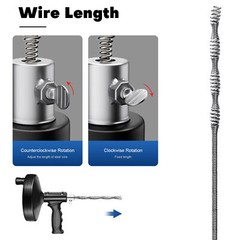 25ft Plumbers Drain Snake Long Heavy Duty Plumbing Auger Hand Tool Bathroom Pipe
