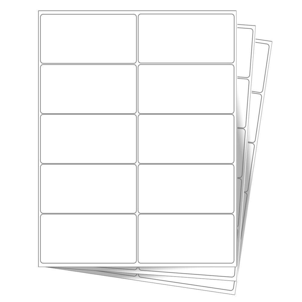 2″ x 4″ Shipping Address Labels for Laser Ink Jet Adhesive 10 UP 500-5000 Sheets