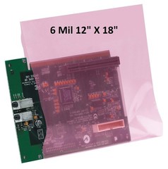Pink Anti-Static Poly Bags Electronic Polyethylene 2,4,6 Mil Heat Sealable LDPE