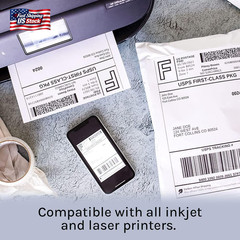 Premium Label Supply White Sticker Full Sheet Shipping Labels – 8.5″ X 11″ – Las