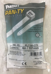 Panduit PLT1M-C71 Cable Tie 4″ Length (101 mm) Miniature PEEK – 100pcs