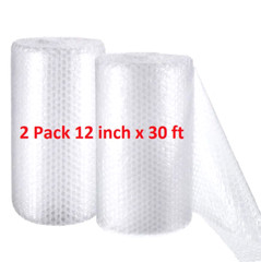 2 Pack 12 inch x 30 ft. Bubble Cushioning Wrap Shipping Packing Moving Supplies