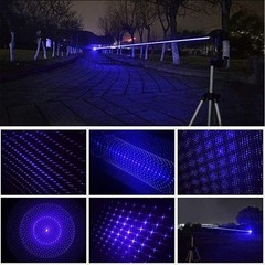 New 450nm Blue Laser Pointer Pen Visible Beam Light Zoom Focus Lazer US