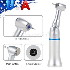 1-10* Dental Slow Low Speed Handpiece Push Button Contra Angle w/ FG 1.6MM Head