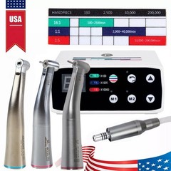 NSK Style Dental Slow Low Speed Handpiece Contra Angle Straight Air Motor 2/4H