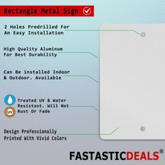Vertical Metal Sign Multiple Sizes Thanks for Coming in Security Novelty