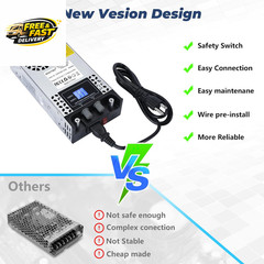AC to DC Converter 110V-12V DC Power Supply Adjustable 0-24V 0-25A SMPS Max 600W