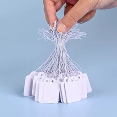 500/1000PCS Garage Sale Price Tags Size #5 Blank Merchandise Hang String Strung