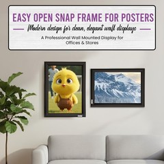 SECO Easy Open Front Loading Snap Frame Poster & Picture Frame, 8.5 x 11 Inch…