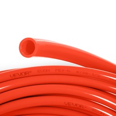 VEVOR 1/2″x1000ft Pex Tubing Oxygen Barrier Red Pex-B Pipe Radiant Floor Heat