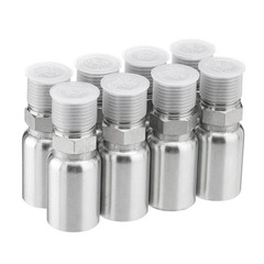 12-Pack 1/2″ Hose x 1/2″ NPTF Male Pipe Thread Hydraulic Hose End Crimp Fittings