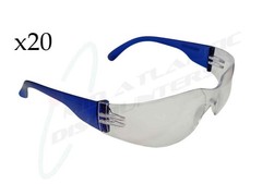 20 Pair of Bison Life Everyday Kids Tactical Safety Glasses Blue – Not Tinted