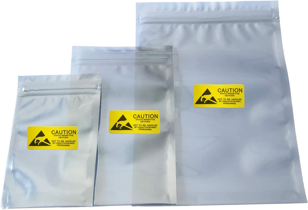 Anti Static BagsEsd Bags30Pcs Mixed Sizes Antistatic Resealable Bag for 3.5 Ha