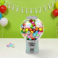 Gumball Machine With Coin Bank – Green Vintage Bubble Gum Candy Dispenser USA
