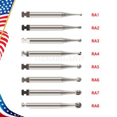 Dental Round Latch Carbide Burs RA 1 2 3 4 5 6 7 8 Midwest Fit Slow Low Speed