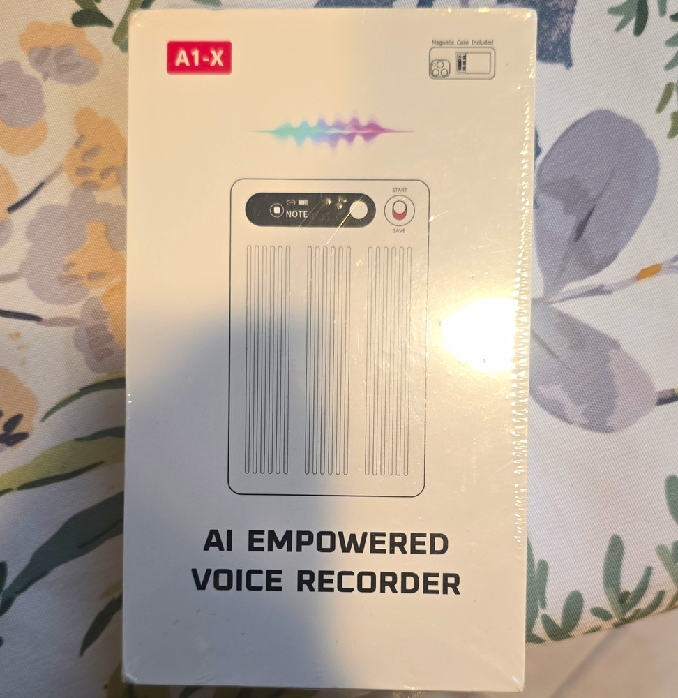 AI Empowered A1-X Handheld Wireless Voice Recorder, Flash Memory, Magnetic Case