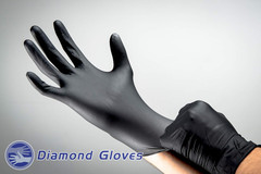 Advance Black Nitrile Exam Gloves IF 51, 5 Mil Powder Free, Latex Free Disposabl