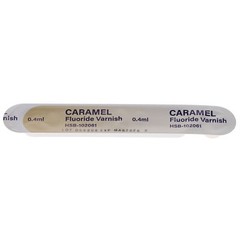 House Brand Dentistry 102061 HSB Fluoride Dental Varnish Caramel 50/Bx 0.40 mL