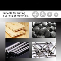 50Pcs Cutting Wheel Set Mini Drill for Dremel Rotary Tool Accessories w/ Mandrel