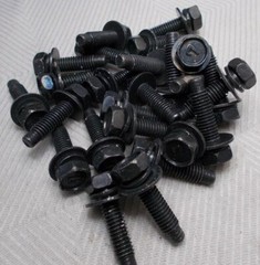 M6 6mm X 1.00 Coarse X 16mm Thread Hex Washer Head Bolt Lot Of 25 Bolts
