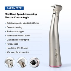 USA Dental 1:5 Increasing Electric LED Contra Angle Handpiece Mini Head 4 Spray