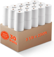 Thermal Paper 3 1/8 X 230Ft, 30 Rolls Receipt Paper Work for Star Micronics TSP1