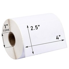 ZEBRA / ELTRON 4×2.5 (4″ x 2-1/2″) Direct Thermal Labels – (6) Rolls of 620