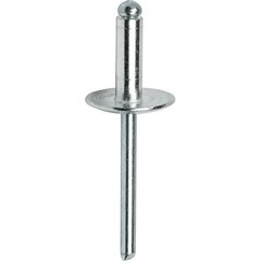 Large Flange Pop Rivets Aluminum Body Steel Mandrel Dome Head Blind Every Size