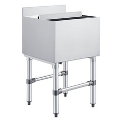 Uimoso 49.4 Qt Commercial Ice Bin 18 x 18 in Underbar Ice Bin with Sliding Cover