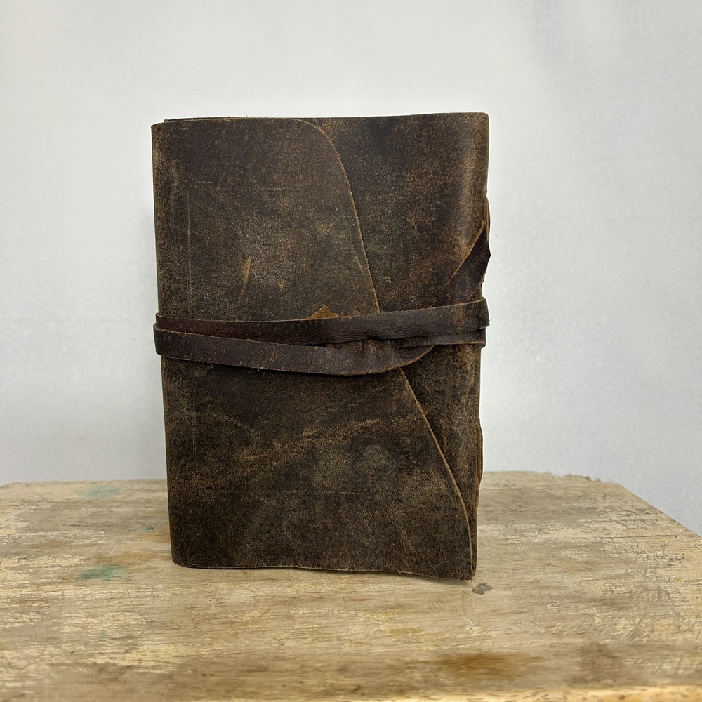 Rustic 5×7 Leather Journal – Handmade-Style Wrap Notebook
